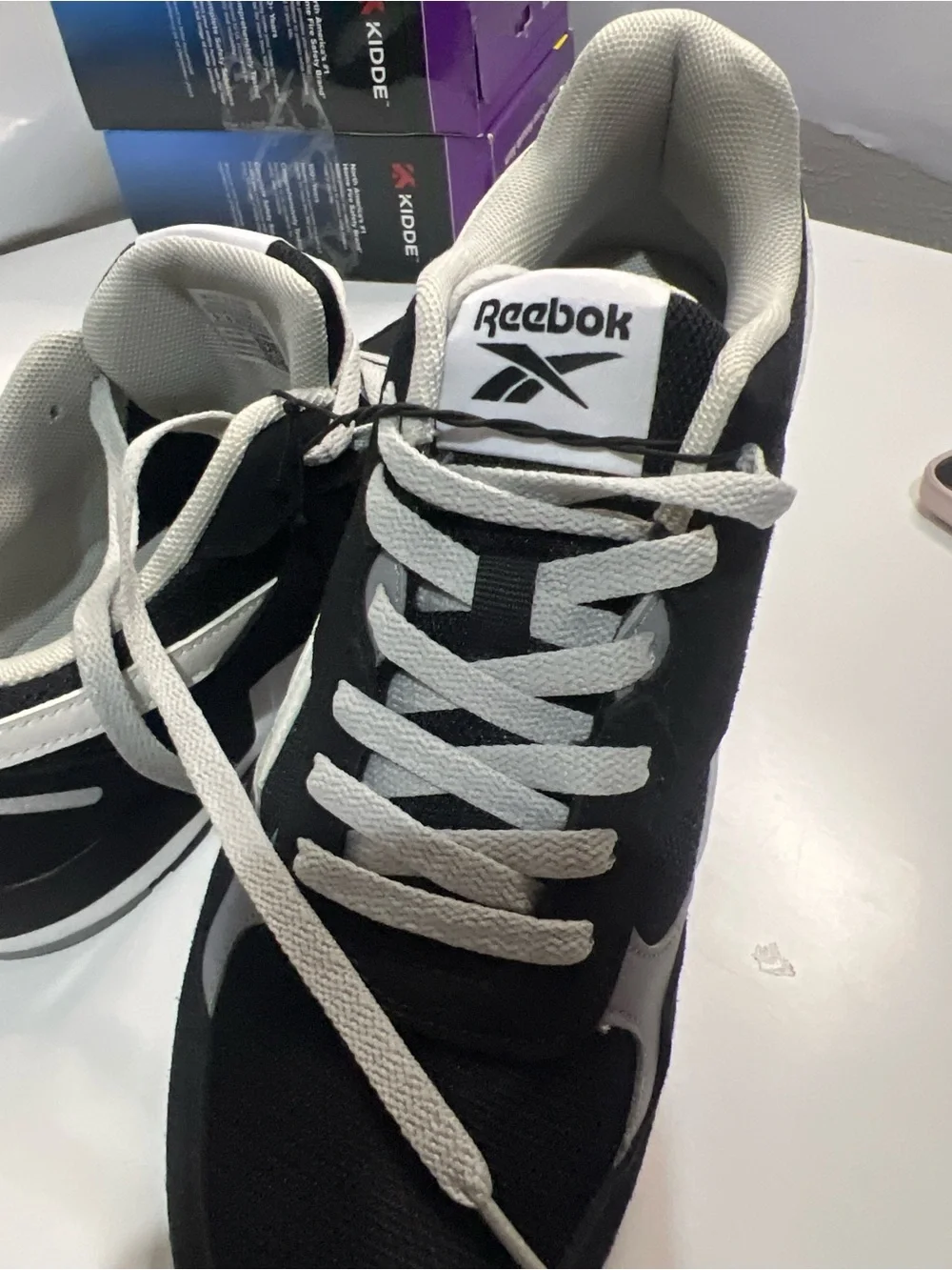 Reebok Men's Black, White & Gray Retro Runner Sneakers